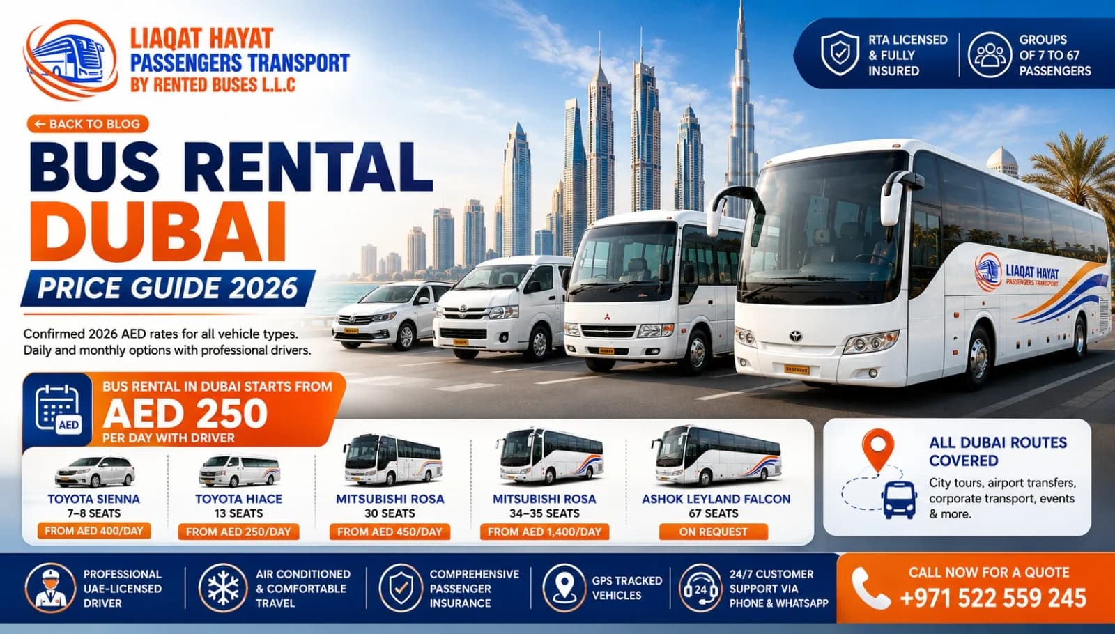 Bus Rental Dubai Price Guide 2026